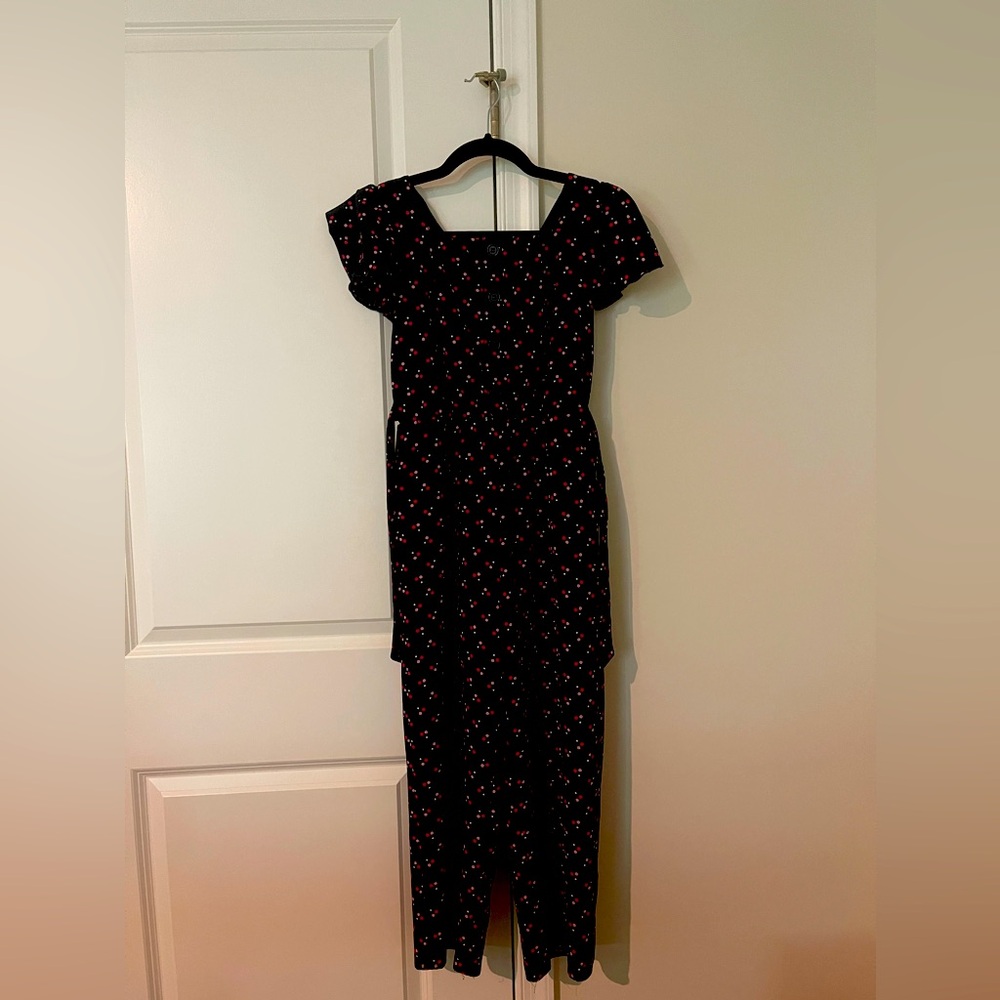 Floral Black Jumpsuit for girls